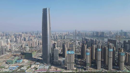 武汉第一高楼绿地中心航拍