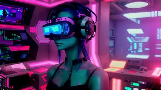 科幻未来赛博VR虚拟现实