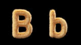 大写和小写Chick羊毛字母B的3D动画高清在线视频素材下载