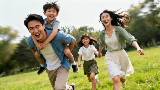 可商用视频素材 | 全家户外游玩亲子游郊游