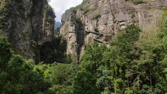 航拍浙江温州雁荡山地质结构