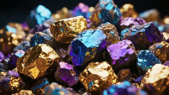 多彩矿石特写素材