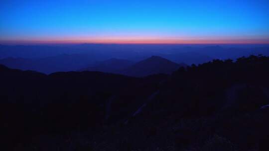 杭州临安大明山牵牛岗群山日出晨曦风景