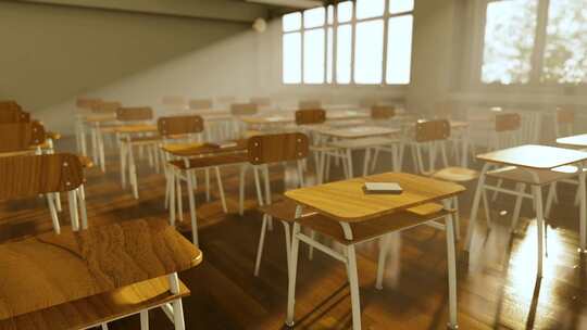 光阴流逝 教室光影