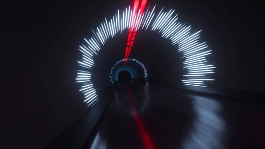高科技粒子穿梭隧道背景