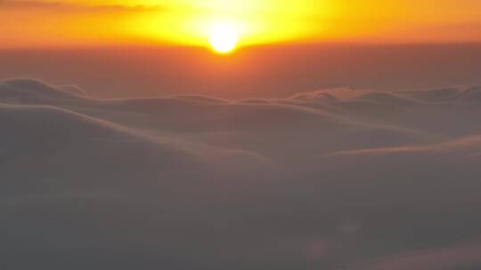 白云山雪景云海山峰航拍