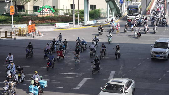 西藏北路北横通道早高峰视频素材模板下载