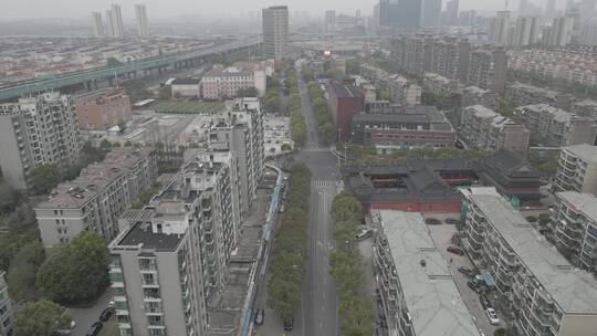 上海疫情封闭管理居家隔离4K航拍