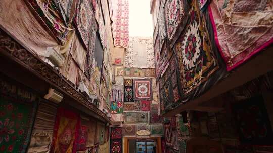 喀什古城街拍人文光影旅游打卡空镜
