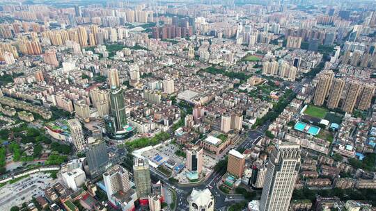 佛山禅城区地标建筑大景航拍