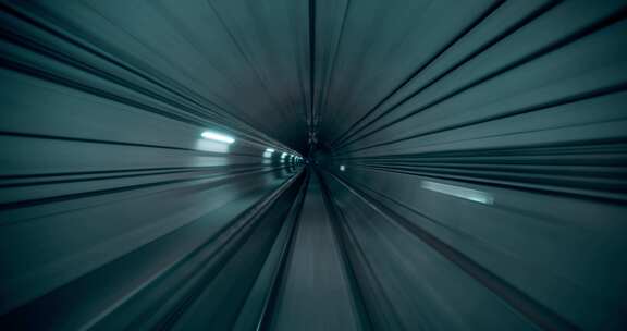 【8K】地铁隧道快速穿梭延时 转场