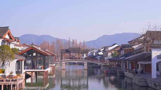 杭州湘湖水街湘湖越界建筑风景