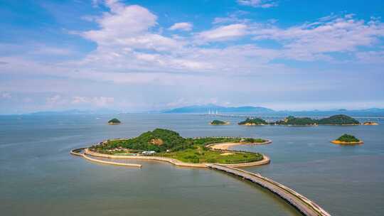 珠海横山岛与九州岛风光延时4K