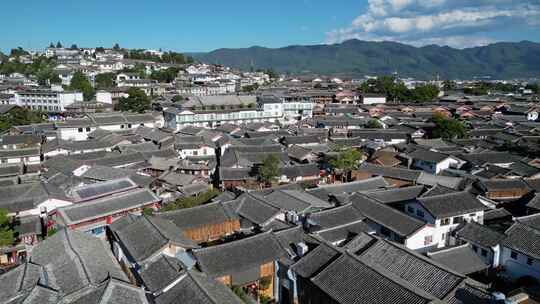 丽江古城建筑群航拍