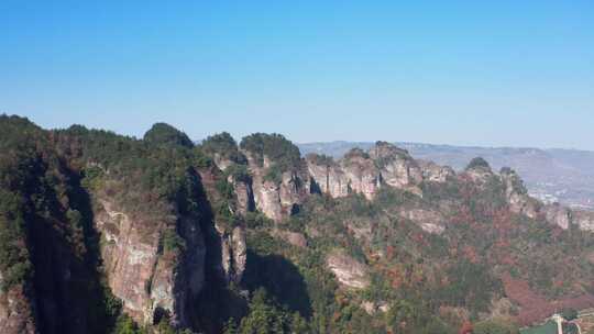 浙江新昌十九峰秋季风光视频素材模板下载