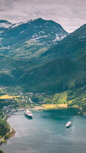 挪威Geirangerfjord旅游轮渡