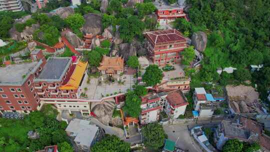 航拍厦门白鹿洞寺