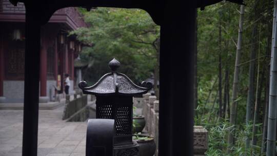 杭州飞来峰韬光寺建筑风景