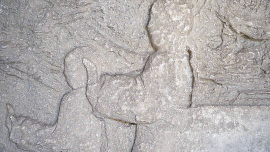 湘西里耶博物馆古风素材石雕壁画视频素材模板下载