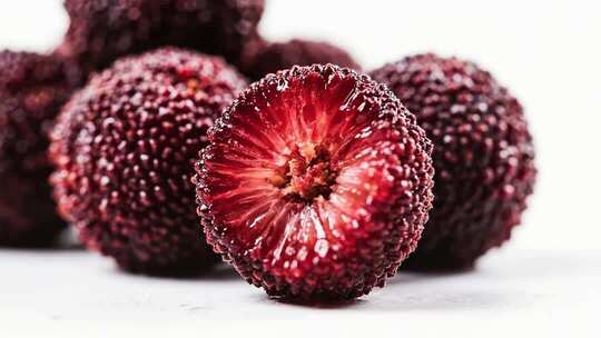 微距特写杨梅果实