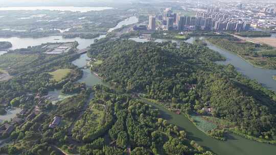 浙江绍兴城市大景城市建设航拍