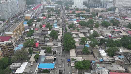 河北邯郸串城街历史文化街区航拍