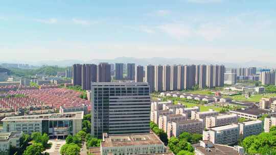 杭州滨江区城市建筑风景航拍