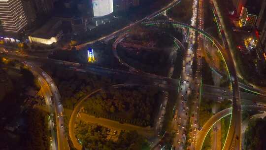 城市夜景车流移动视频素材模板下载