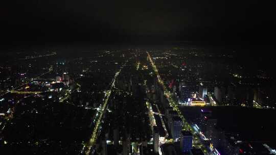 安徽蚌埠城市夜景灯光航拍视频素材模板下载