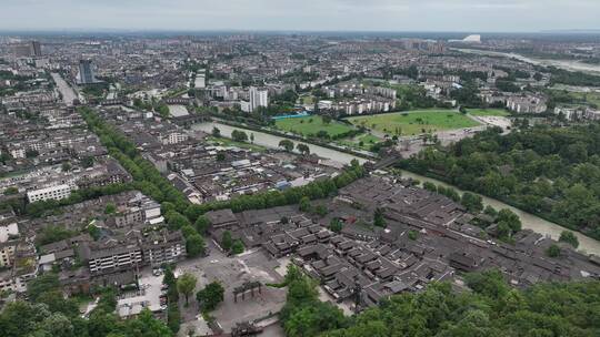 都江堰景区航拍