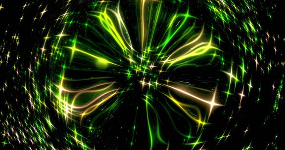 旋转绿色黑洞漩涡宇宙分裂星空流星玄幻流光