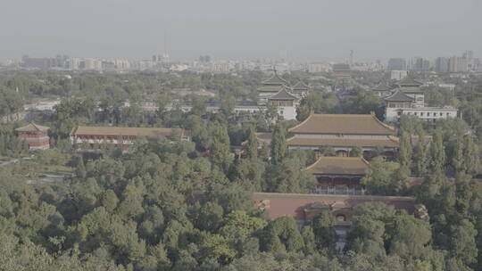 俯拍北京 北京中轴线 鼓楼