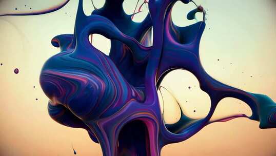 抽象流体3D渲染画面