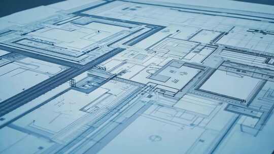 手绘建筑图纸蓝图 (1)