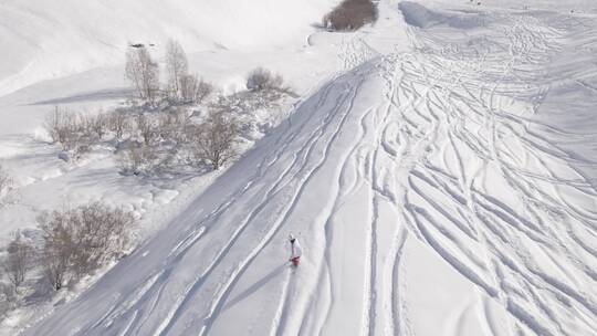 新疆滑雪·雪山4K航拍