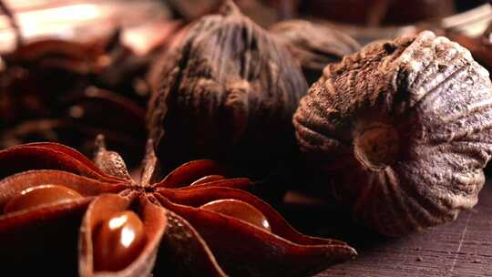 八角香料微距特写