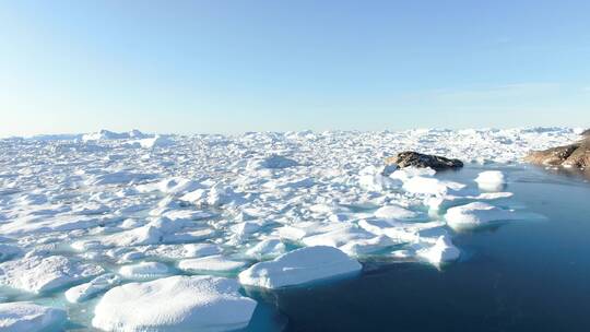 格陵兰冰川航拍视频素材模板下载