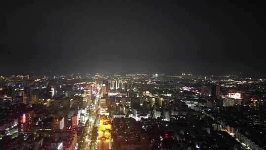 航拍福建泉州大景泉州丰泽区夜景