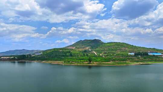 枣庄山亭岩马水库大景