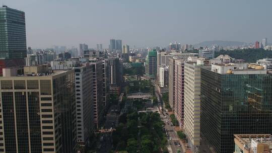 澳门航拍城市街景 灰片