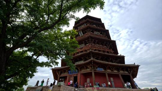 山西地标古建筑应县木塔山西