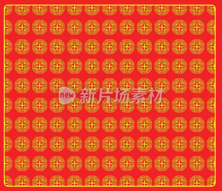 国风宝相花纹图印006