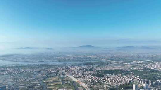 漳州市龙海区大景航拍角美镇漳州台商投资区