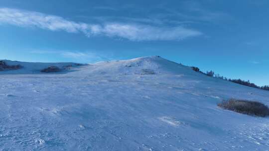 航拍内蒙古雪域雪原