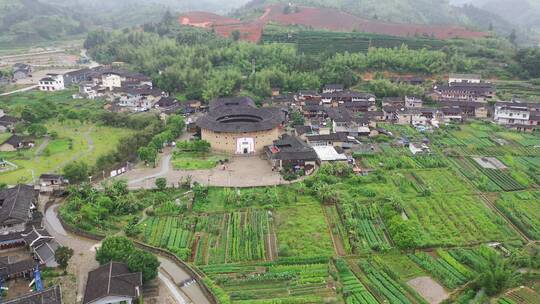 福建土楼云水谣怀远楼航拍漳州南靖土楼