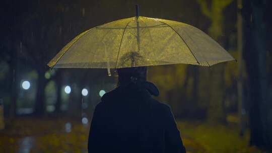 寂寞，女人，雨伞，雨