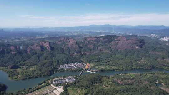 祖国大好河山丹霞地貌丹霞山航拍