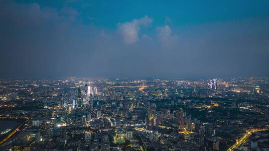 南京CBD新街口夜景航拍