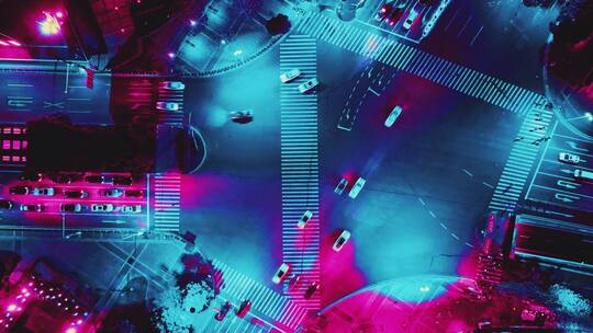 赛博陆家嘴夜景