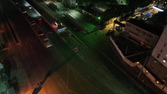 武宁路夜景航拍视频素材模板下载